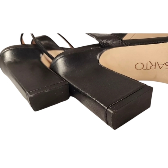 Franco Sarto Black Ankle Strap Pump 8 M Starla w/Box - Picture 6 of 7